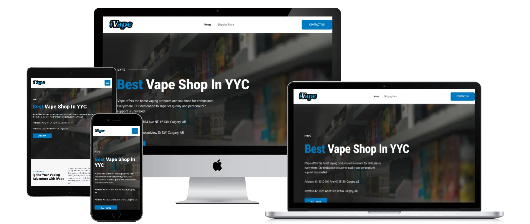 ivape yyc website snapshot