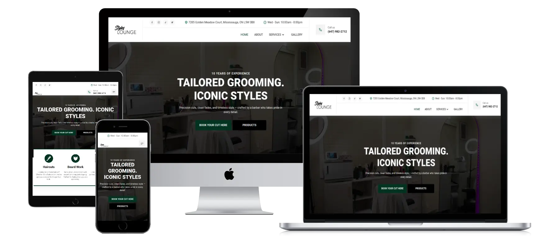 styles lounge website snapshop